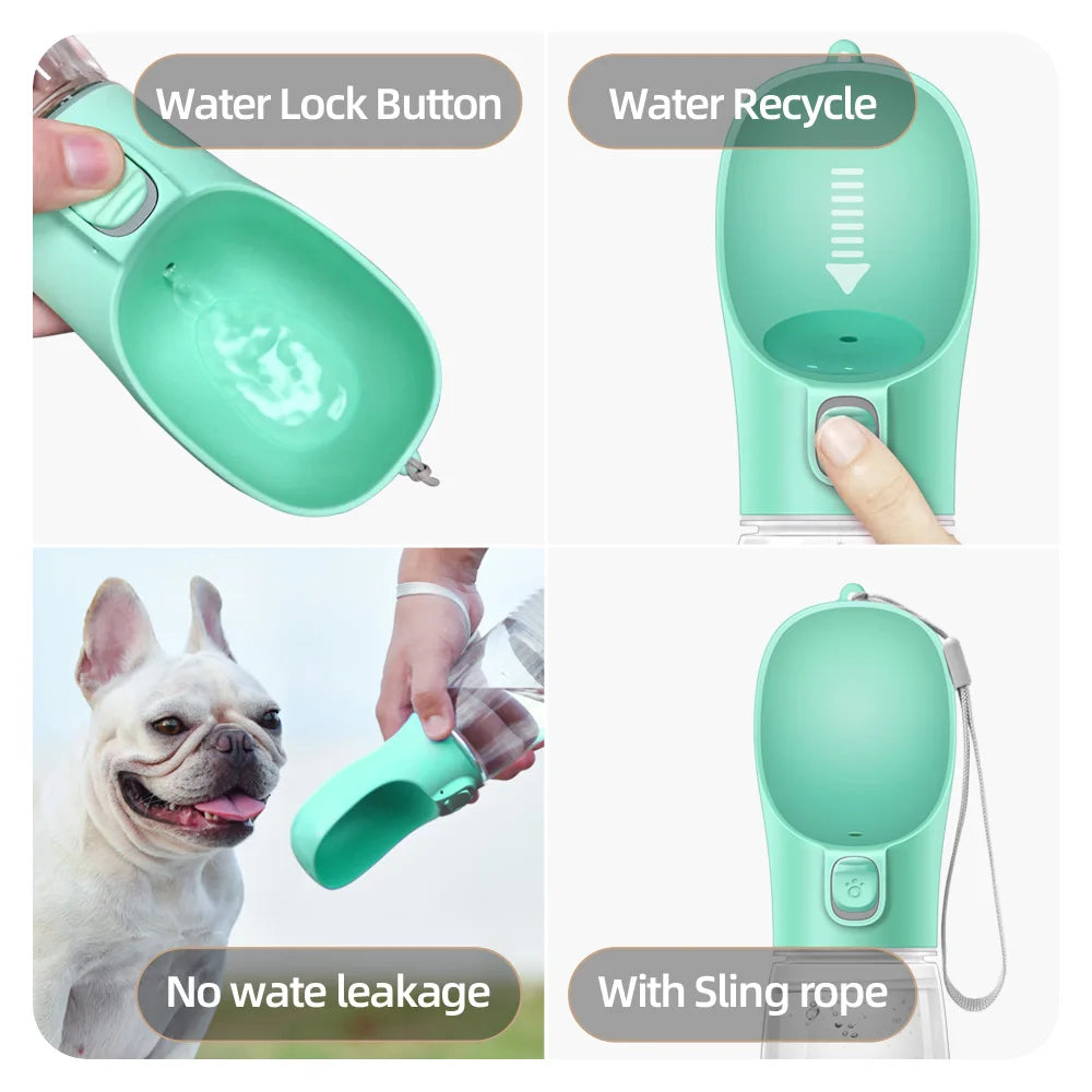 Botella Portátil de Agua para Perros y Gatos – Antifugas para Paseos
