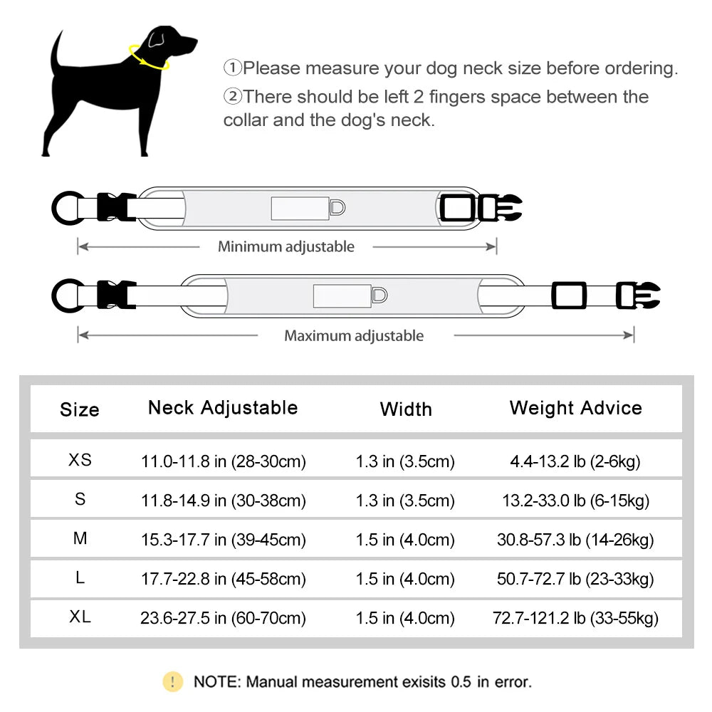 Collar Personalizado para Perros con Malla Transpirable y Detalles Reflectantes