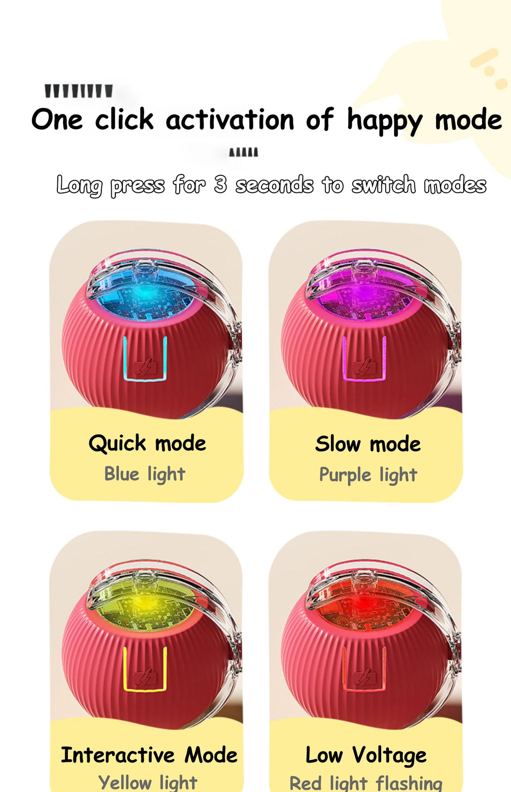 Pelota Interactiva Inteligente para Gatos – Juguete Automático Recargable
