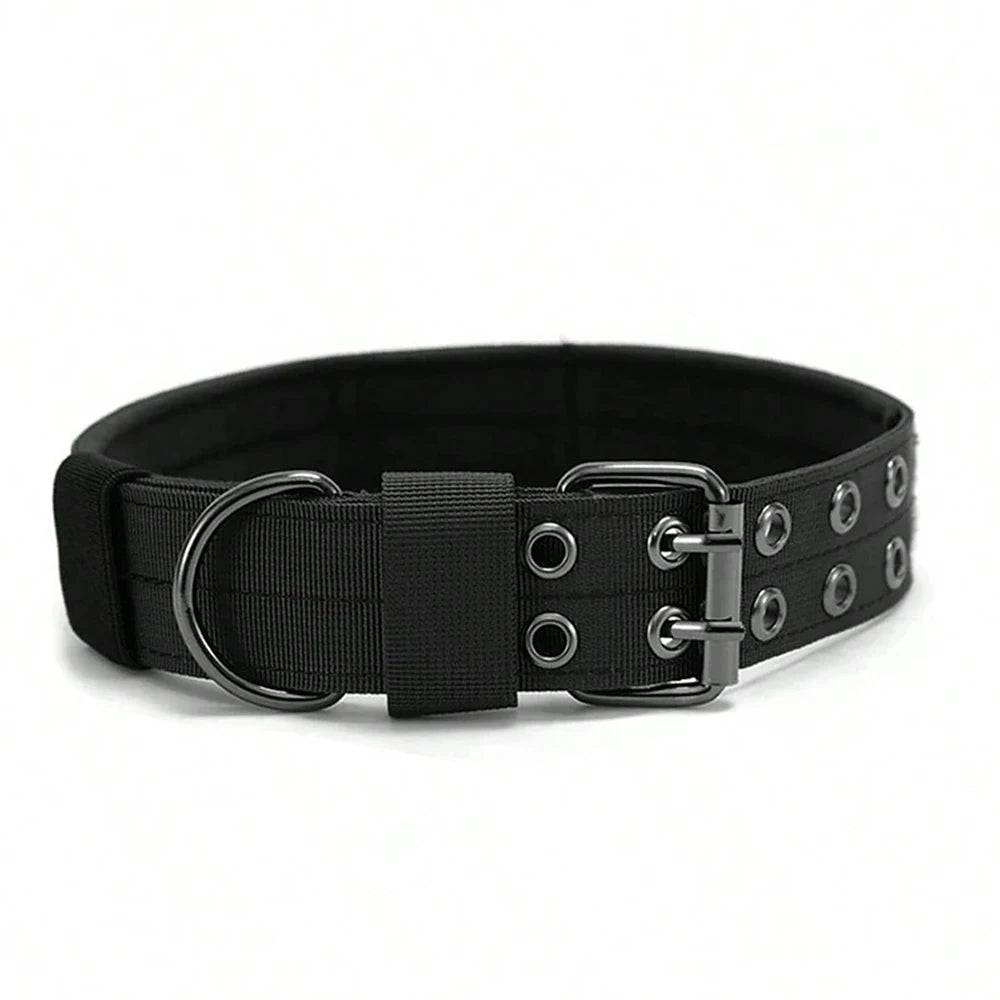 Collar Resistente de Nylon para Perros – Diseño Táctico para Paseos y Entrenamiento