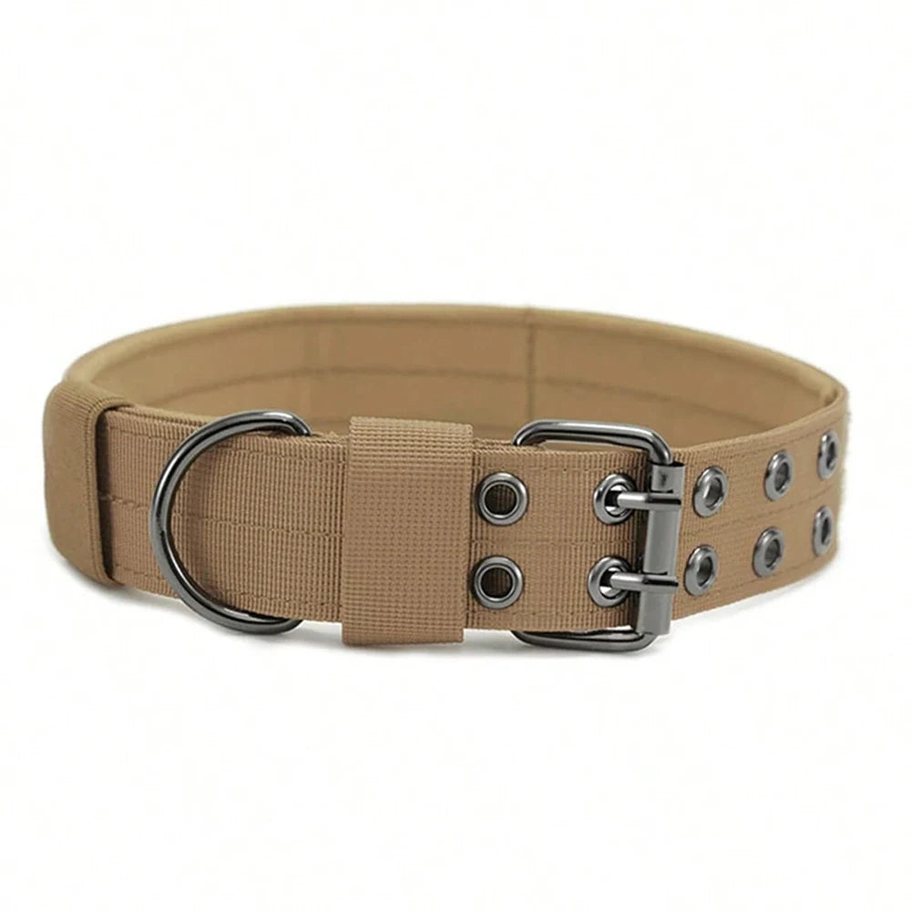 Collar Resistente de Nylon para Perros – Diseño Táctico para Paseos y Entrenamiento