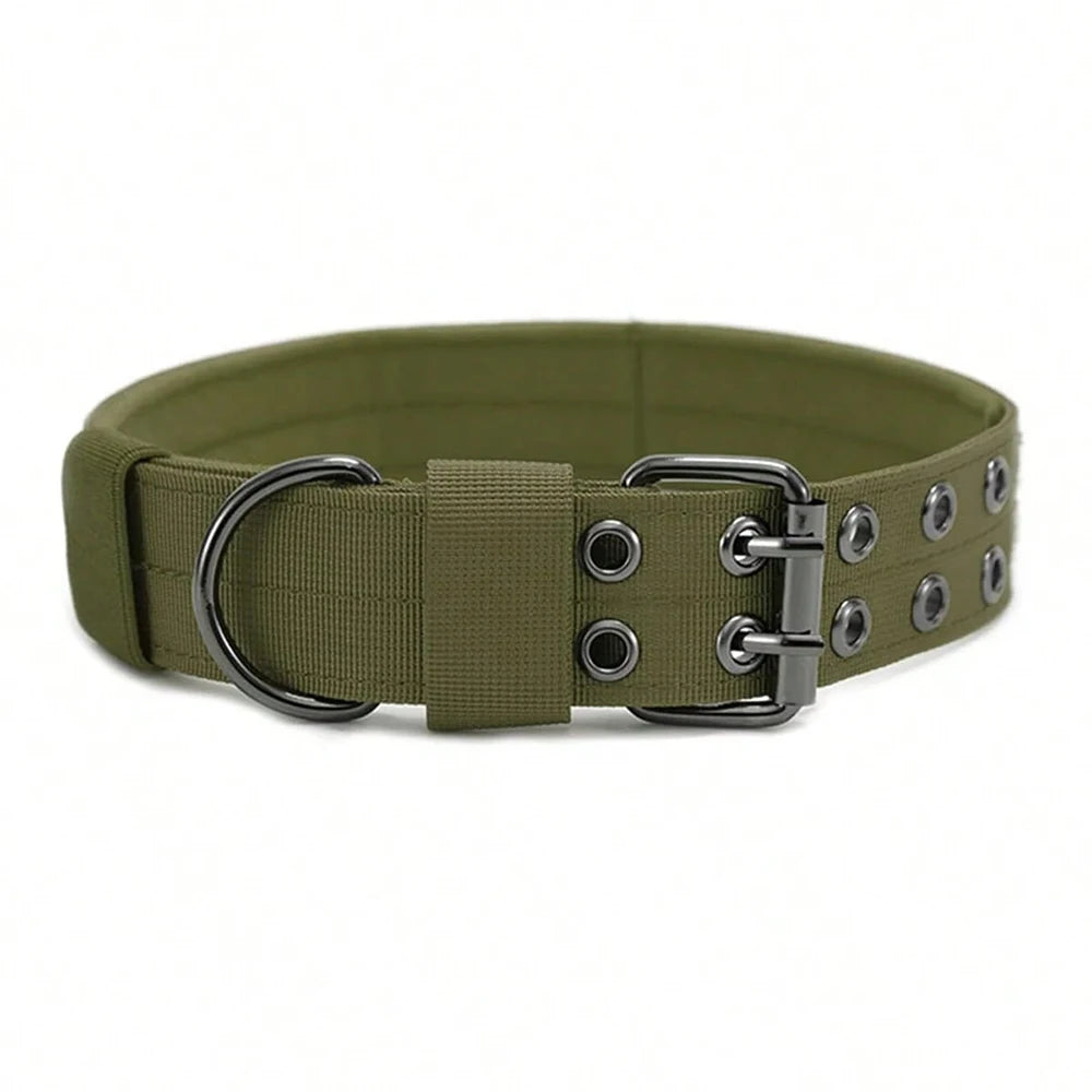 Collar Resistente de Nylon para Perros – Diseño Táctico para Paseos y Entrenamiento